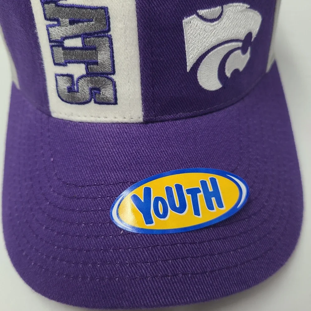 Vintage Youth Kansas State Wildcats Hat Adjustable Starter Purple Gray NCAA‎ KSU